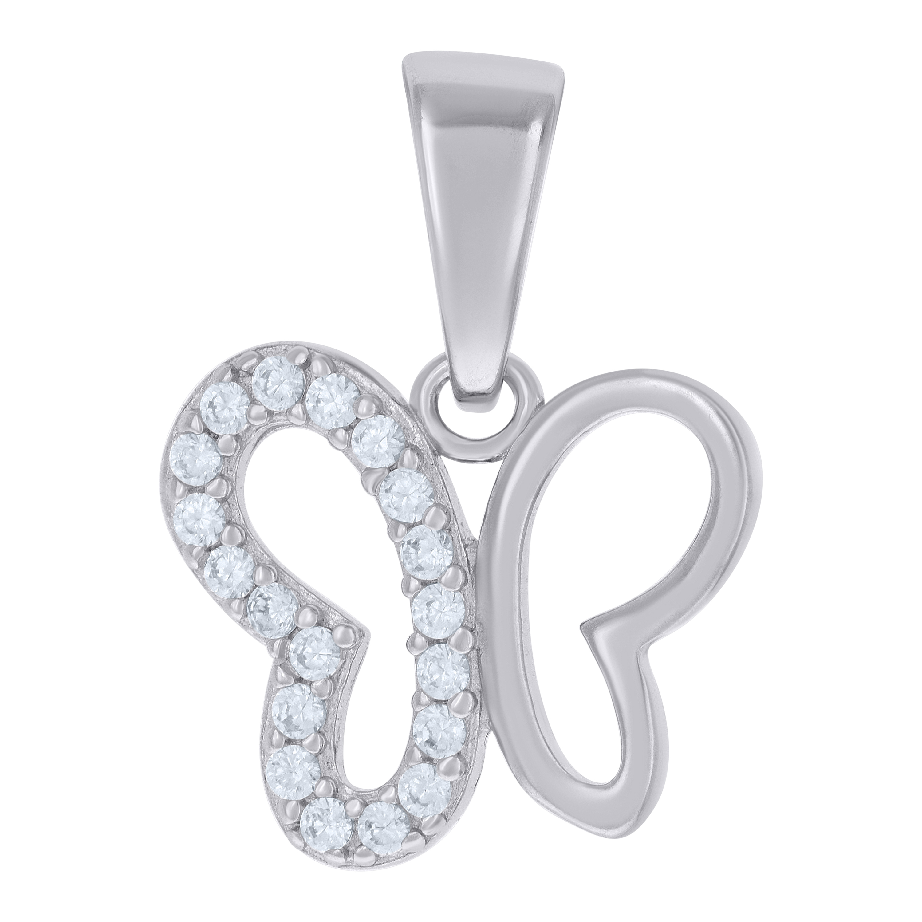 925 Sterling Silver Womens Cubic Zirconia Butterfly Charm Pendant 20$